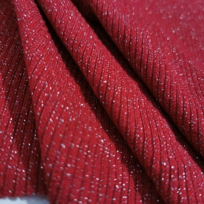 Malha canelada/rib c/lurex RED SHINE