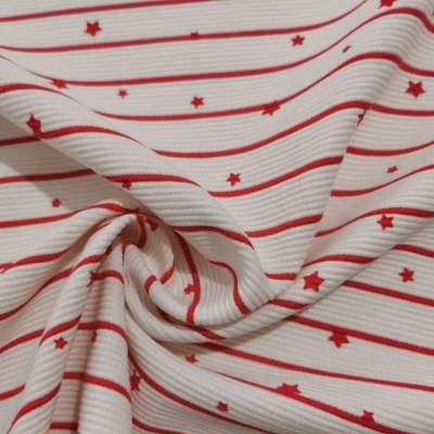 Malha Jacquard ESTRELAS VERMELHAS