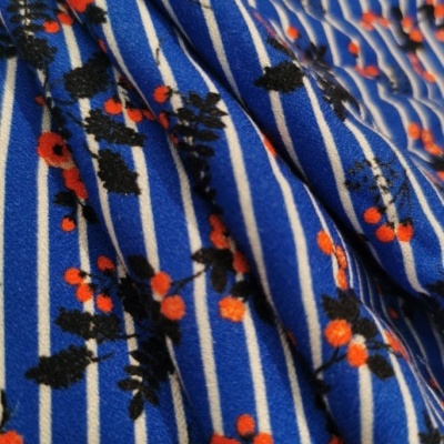 Tecido Crepe FLOR JAPONESA