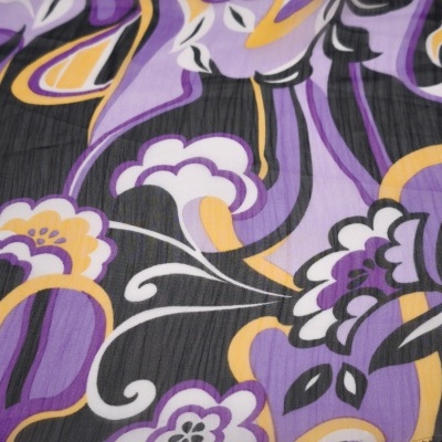 Tecido Chiffon FLORIDO LILÁS