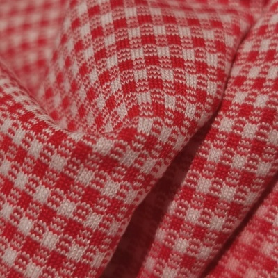 Malha jersey c/ Elastano AXADREZADA VERMELHO