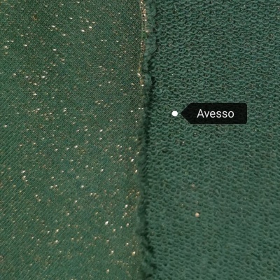 Felpa Americana alg/poly c/lurex VERDE