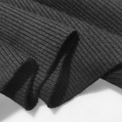 Malha Canelada /rib alg/org BLACK