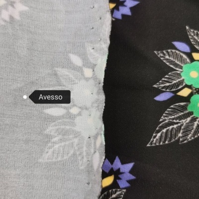 Malha Jersey Visc/Elastano FOND NOIR