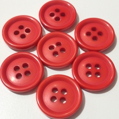 Botão Red Laranjado - 15mm Pack 12