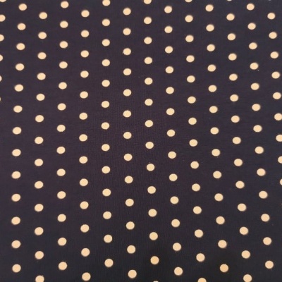 Malha Jersey c/ Elastano MARINHO PINTAS BEGE