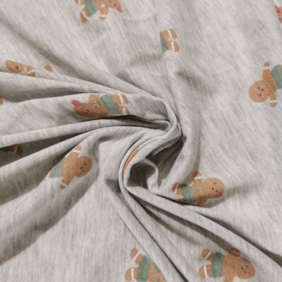 Malha Jersey Mesclado CINZENTO BOLACHAS