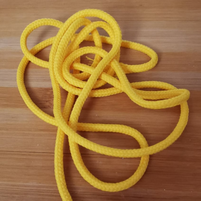 Cordão redondo 5/6mm - algodão - Amarelo