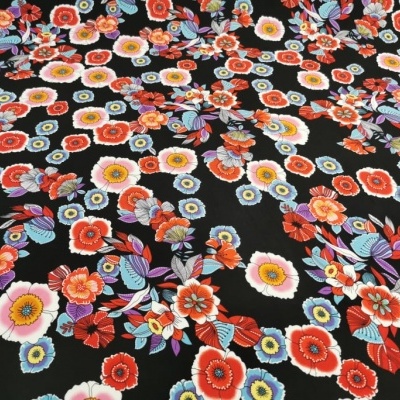 Malha Jersey Poliamida c/ Elastano PRETO & VERMELHO