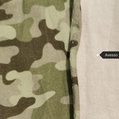 Felpa Italiana algodão c/ Elastano Padrão EXÉRCITO