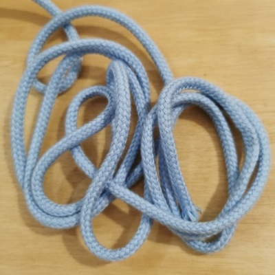 Cordão redondo 5/6mm - algodão - azul claro