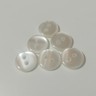 Botão Branco Brilho -12 unid Pack 12