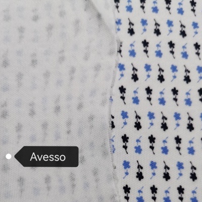 Malha Jersey Interlock Algodão BLACK & BLUE