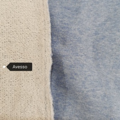 Felpa Diagonal algodão c/elastano AZUL MESCLA