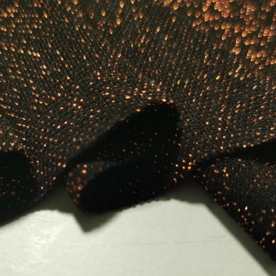 Malha Jersey Interlock c/ Lurex NOIR BRONZE