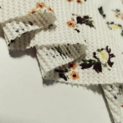 Malha Canelada / Rib FLORAL BROWN