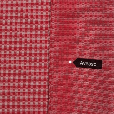 Malha jersey c/ Elastano AXADREZADA VERMELHO