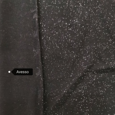 Malha Jersey Algodão Lurex METAL PRETO