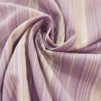 Tecido Popeline RISCAS LILÁS / BEGE