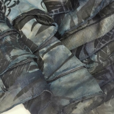 Malha Jersey Plissado ONDAS AZUIS