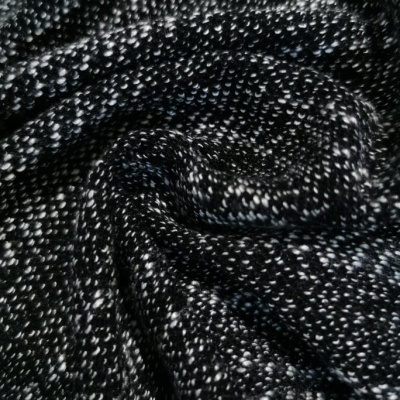 Malha Jacquard Interlock ZIG ZAG PRETO