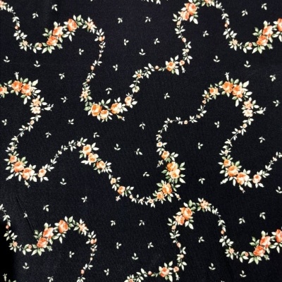 Malha Jersey c/ Elastano BLACK FLOWERS