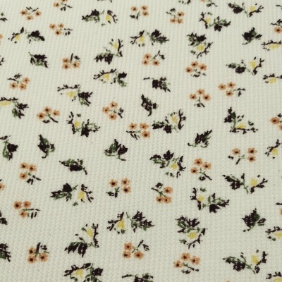 Malha Canelada / Rib FLORAL BROWN