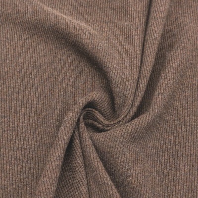 Malha canelada/rib MARRON MESCLA
