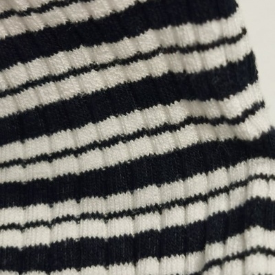 Malha Canelada / Rib RISCAS PRETO & BRANCO