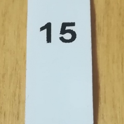 Etiqueta de Tamanhos "NÚMEROS CRIANÇA" BRANCO