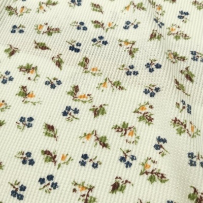 Malha Canelada / Rib FLORAL BLUE