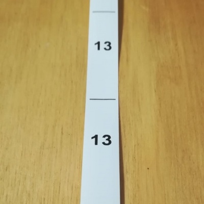 Etiqueta de Tamanhos "NÚMEROS CRIANÇA" BRANCO