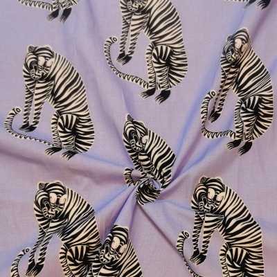 Tecido Voile FELINO LILÁS