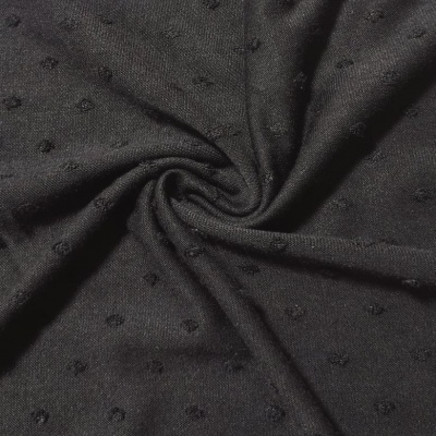 Jersey Jacquard Peluche c/ elastano RELEVOS BLACK