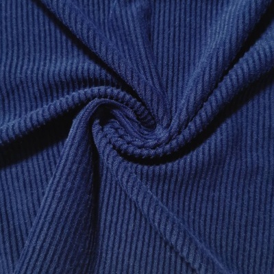 Malha Peluche (tipo veludo) Canelado c/ Elastano BLUE