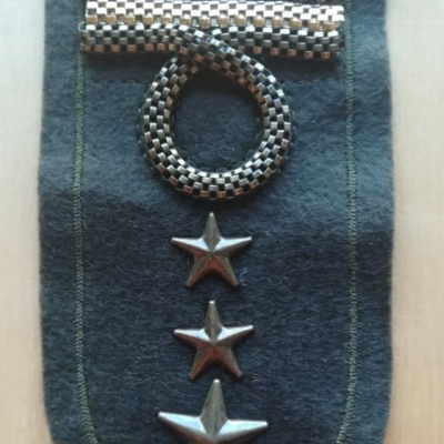 Aplicação Militar em Felpo Divisa 3 Estrelas Verde Tropa