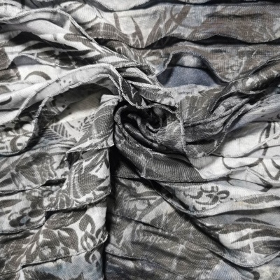 Malha Jersey Plissado ONDAS AZUIS