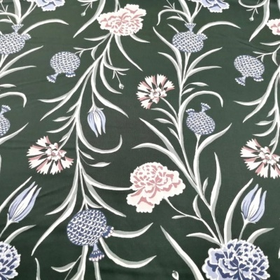 Tecido Cetim CRAVO E ROSA