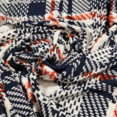 Malha Jersey Poliamida c/ Elastano MARINHO XADREZ