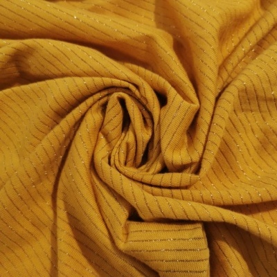 Malha Jersey Riscas c/Lurex AMARELO MOSTARDA