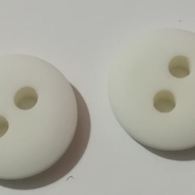 Botão Branco Mate - 10 mm Pack 12