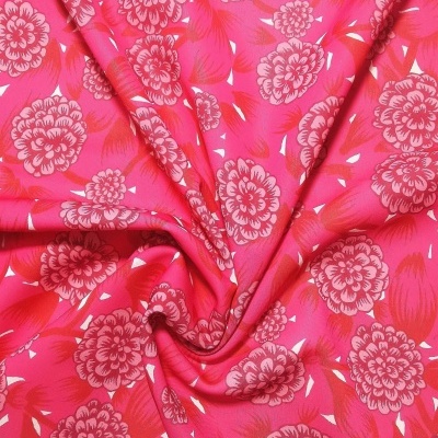 Malha Jersey Licra FLOR ROSA