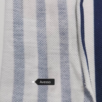 Malha Piquet Algodão STRIP BLUE