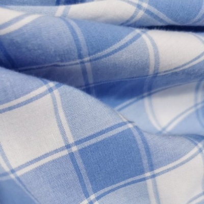 Tecido Algodão QUADRADOS AZUL/BRANCO