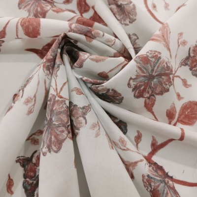 Tecido Voile BROWN FLOWER
