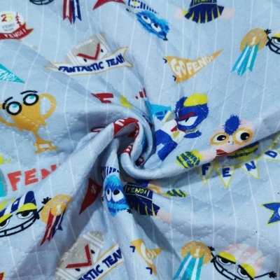 Tecido Algodão Acolchoado BLUE FENDI