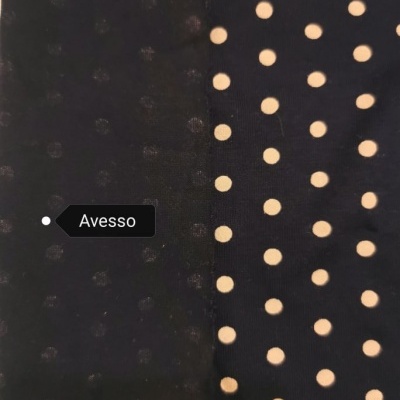 Malha Jersey c/ Elastano MARINHO PINTAS BEGE