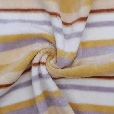 Malha Peluche (tipo veludo) Jaquard STRIPES