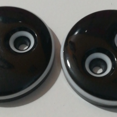 Botão Preto & Branco-21 mm Pack 12