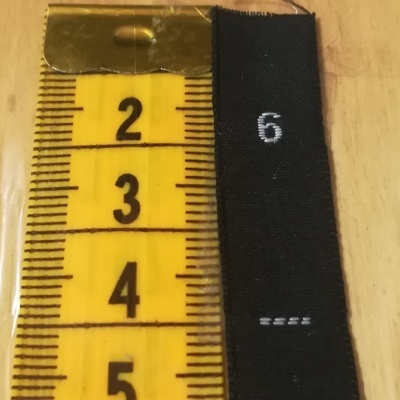 Etiqueta de Tamanhos "NÚMEROS CRIANÇA" PRETO